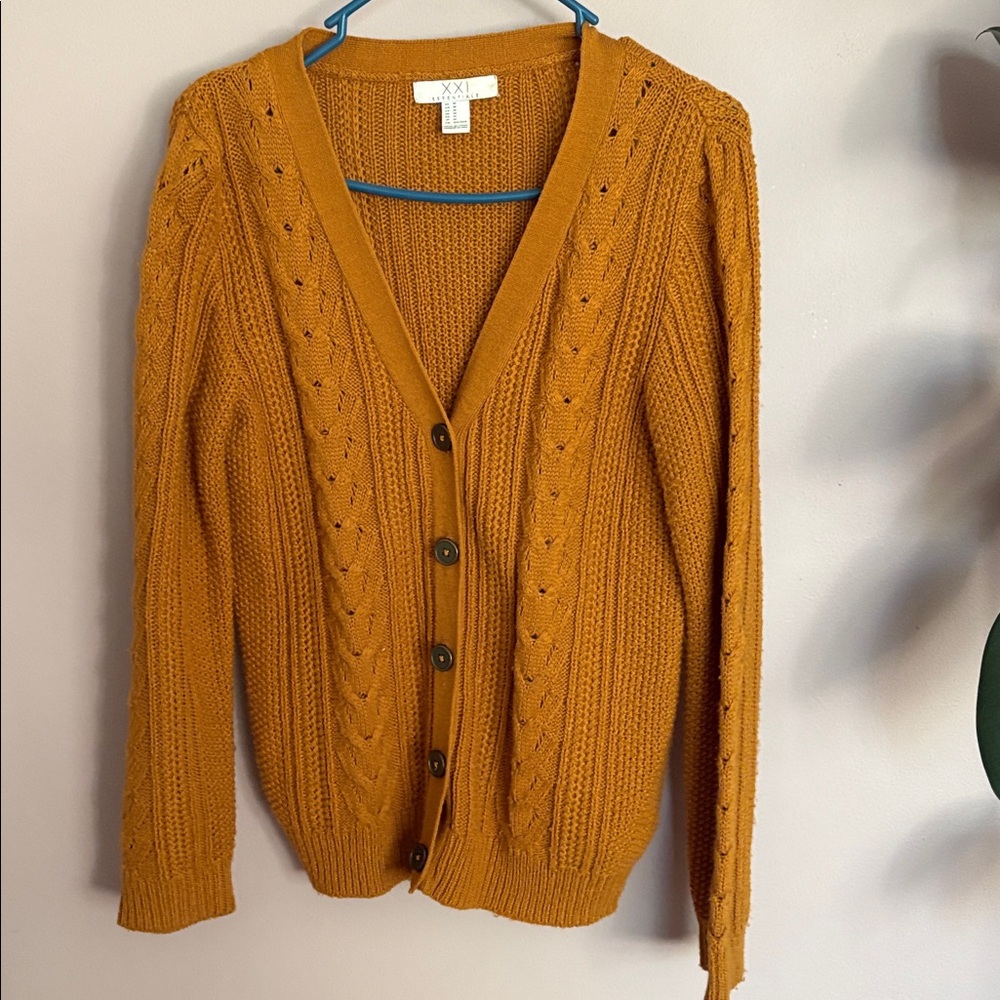 Forever 21 Cozy Amber Knit Cardigan